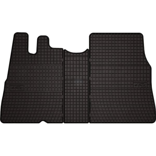 Tappetini Auto In Gomma Adatto Per Citroen Jumper I (1994-2006, Furgone) Neri, Set 3 Pz, Con Fissaggi-image