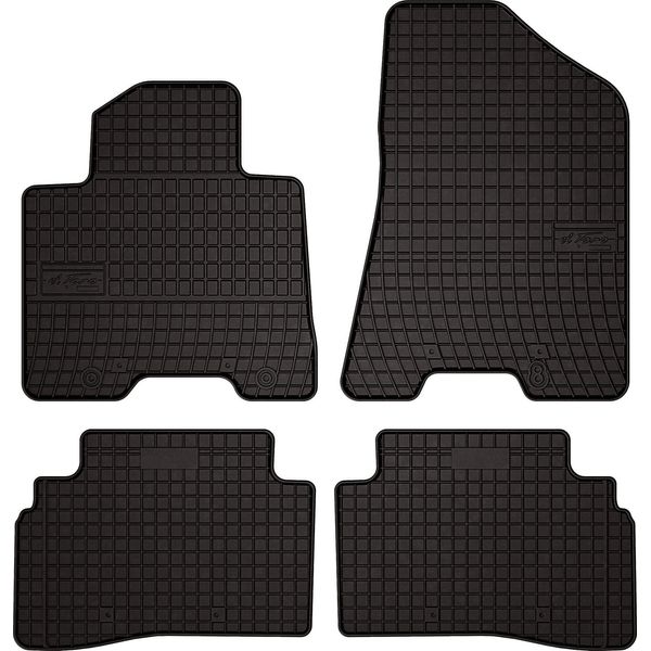 Tappetini Auto In Gomma Adatto Per Kia Sportage Iv Fl (2018-2021, Suv) Neri, Set 4 Pz, Con Fissaggi-image