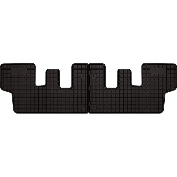 Tappetini Auto In Gomma Adatto Per Citroen C4 Picasso Ii (2013-2019, 7 Posti - 3ª Fila) Neri, Set 2 Pz, Con Fissaggi-image