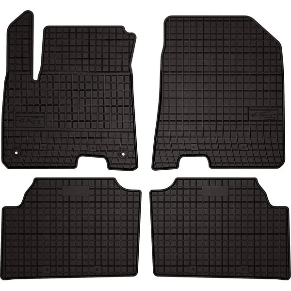 Tappetini Auto In Gomma Adatto Per Kia Eniro / Niro Ev (2016-2022, Crossover) Neri, Set 4 Pz, Con Fissaggi-image