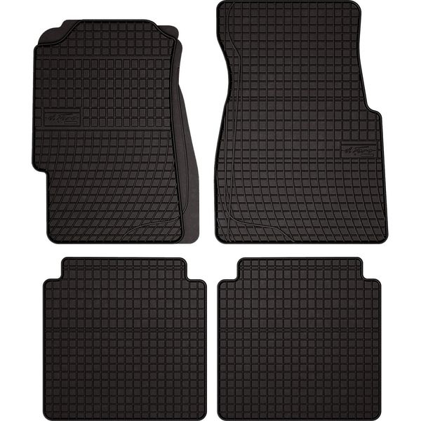 Tappetini Auto In Gomma Adatto Per Honda Civic Vi (1995-2001, Berlina) Neri, Set 4 Pz, Con Fissaggi-image