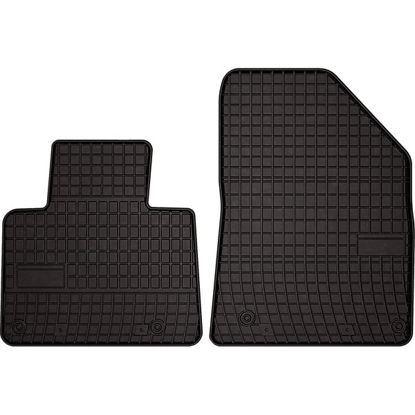 Tappetini Auto In Gomma Adatto Per Citroen C5 Aircross (2019-, 2 Posti) Neri, Set 2 Pz, Con Fissaggi-image