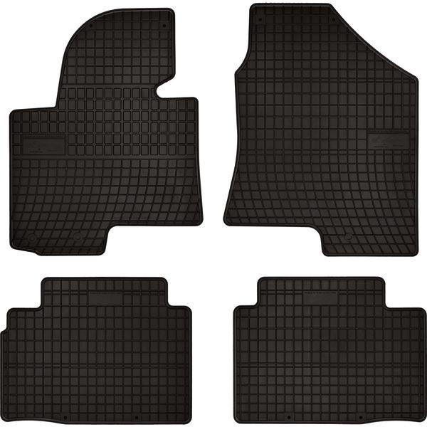Tappetini Auto In Gomma Adatto Per Kia Sportage Iii (2010-2015, Suv) Neri, Set 4 Pz, Con Fissaggi-image