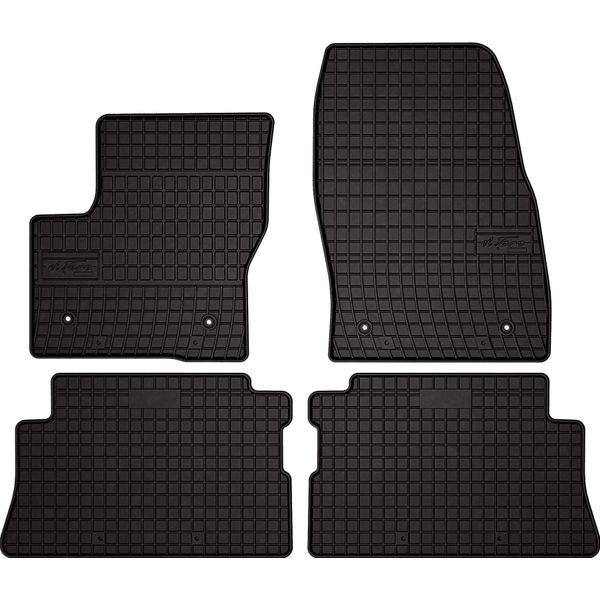 Tappetini Auto In Gomma Adatto Per Ford Escape MK3 (2012-2019, Suv) Neri, Set 4 Pz, Con Fissaggi-image