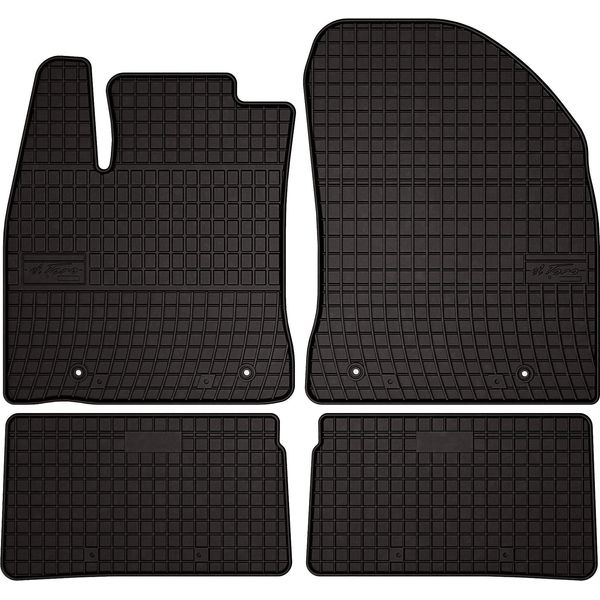 Tappetini Auto In Gomma Adatto Per Lexus Ct 200H (2010-2020, Hatchback) Neri, Set 4 Pz, Con Fissaggi-image