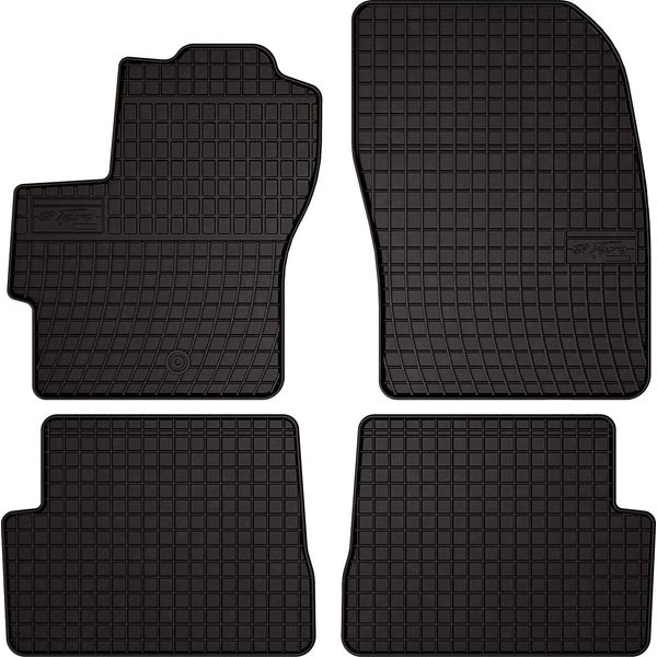 Tappetini Auto In Gomma Adatto Per Mazda 3 I Bk (2003-2009, Hatchback) Neri, Set 4 Pz, Con Fissaggi-image