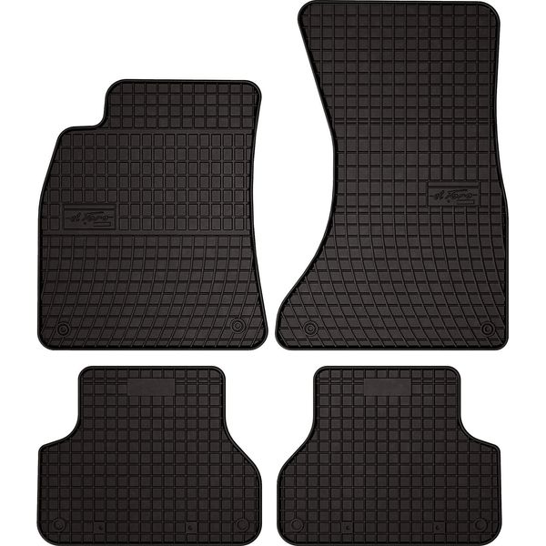Tappetini Auto In Gomma Adatto Per Audi A5 Sportback F5 (2016-, Liftback) Neri, Set 4 Pz, Con Fissaggi-image