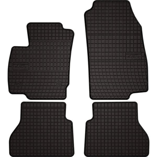 Tappetini Auto In Gomma Adatto Per Ford B-MAX (2012-2017, Monovolume) Neri, Set 4 Pz, Con Fissaggi-image