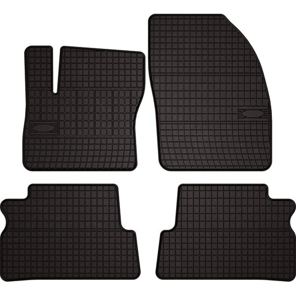 Tappetini Auto In Gomma Adatto Per Ford C-MAX MK1 (2003-2010, Monovolume) Neri, Set 4 Pz, Con Fissaggi-image