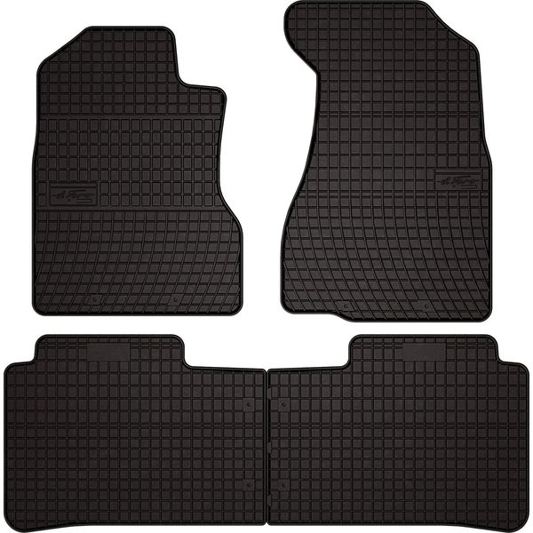 Tappetini Auto In Gomma Adatto Per Honda CR-V Ii (2001-2006, Suv) Neri, Set 4 Pz, Con Fissaggi-image