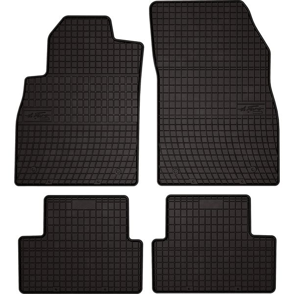 Tappetini Auto In Gomma Adatto Per Opel Cascada (2012-2019, Cabrio) Neri, Set 4 Pz, Con Fissaggi-image