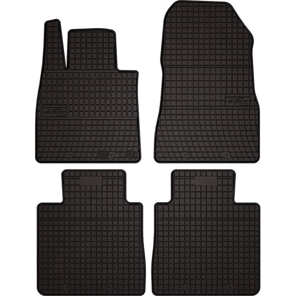 Tappetini Auto In Gomma Adatto Per Nissan Note Ii (2012-, Hatchback) Neri, Set 4 Pz, Con Fissaggi-image
