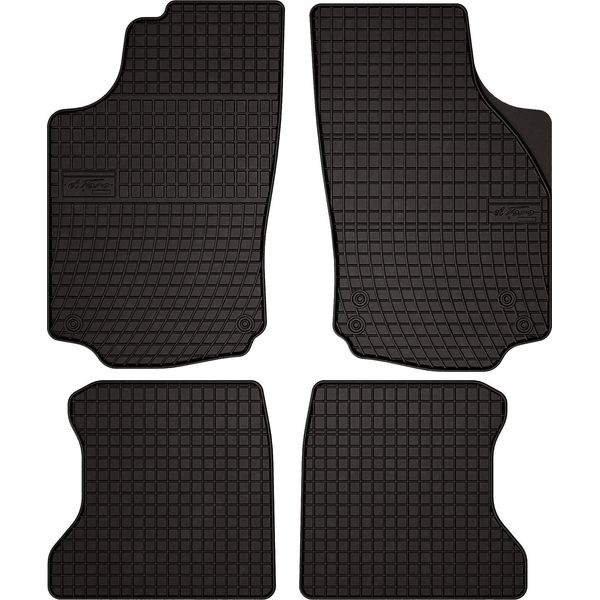 Tappetini Auto In Gomma Adatto Per Opel Combo C (2001-2011, Multispazio) Neri, Set 4 Pz, Con Fissaggi-image