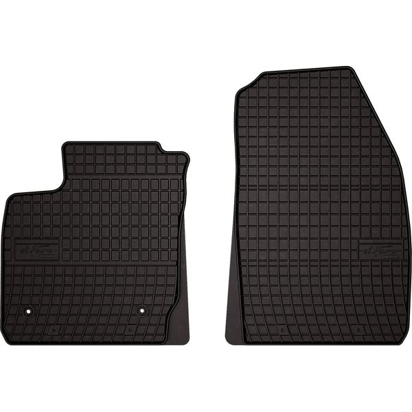 Tappetini Auto In Gomma Adatto Per Ford Courier (2014-, Multispazio) Neri, Set 2 Pz, Con Fissaggi-image
