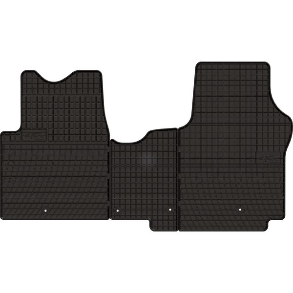 Tappetini Auto In Gomma Adatto Per Nissan NV300 (2016-, Furgone) Neri, Set 3 Pz, Con Fissaggi-image