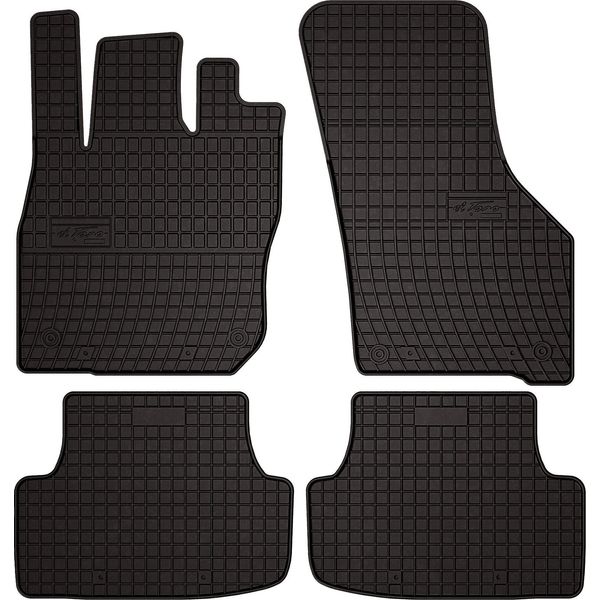 Tappetini Auto In Gomma Adatto Per Audi A3 8Y Iv (2020-, Berlina, Liftback, Station Wagon, Avant) Neri, Set 4 Pz, Con Fissaggi-image