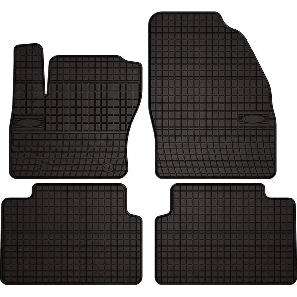 Tappetini Auto In Gomma Adatto Per Ford Kuga MK1 (2011-2013, Suv) Neri, Set 4 Pz, Con Fissaggi-image