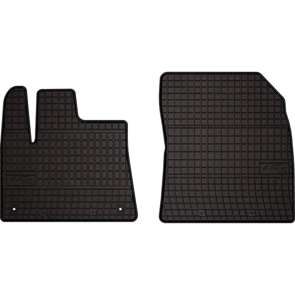 Tappetini Auto In Gomma Adatto Per Opel Combo E (2018-, Multispazio 1ª Fila) Neri, Set 2 Pz, Con Fissaggi-image