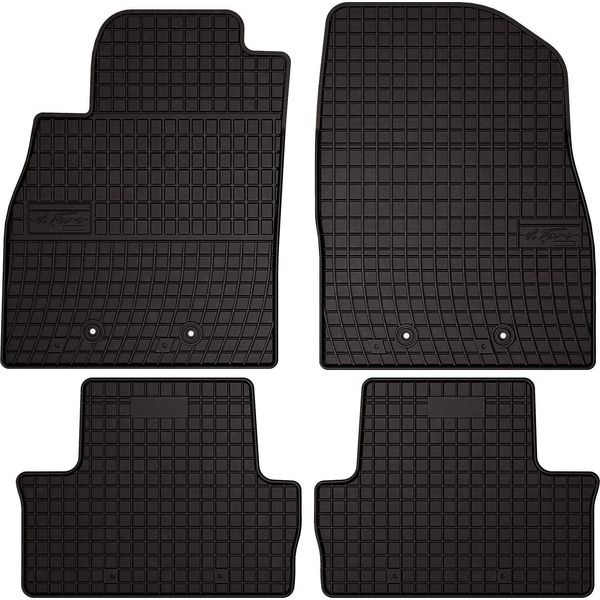 Tappetini Auto In Gomma Adatto Per Opel Ampera I (2012-2017, Hatchback) Neri, Set 4 Pz, Con Fissaggi-image