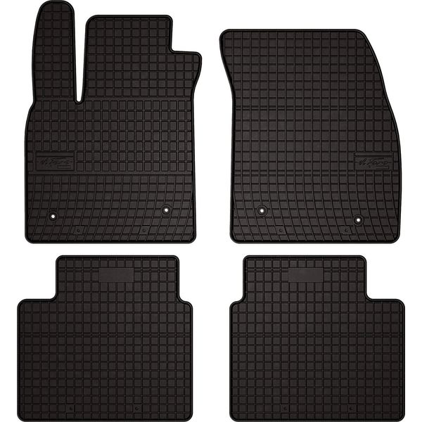 Tappetini Auto In Gomma Adatto Per Ford Focus MK4 (2018-, Hatchback, Berlina, Station Wagon, Turnier, Turnier Active) Neri, Set 4 Pz, Con Fissaggi-image