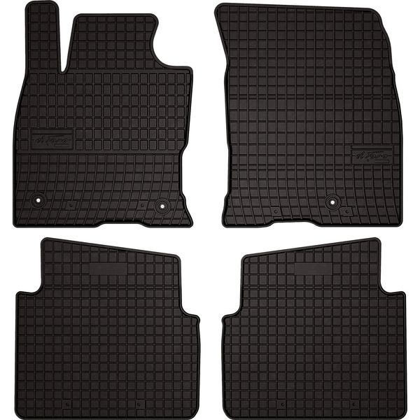 Tappetini Auto In Gomma Adatto Per Ford Kuga MK3 (2019-, Suv) Neri, Set 4 Pz, Con Fissaggi-image