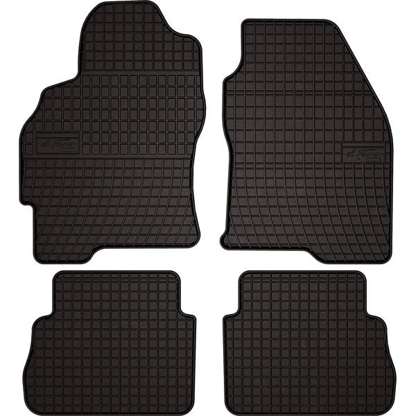 Tappetini Auto In Gomma Adatto Per Ford Mondeo MK2 (1996-2000, Station Wagon, Berlina, Liftback, Hatchback) Neri, Set 4 Pz, Con Fissaggi-image