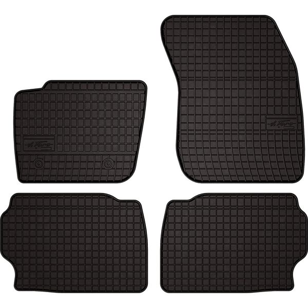 Tappetini Auto In Gomma Adatto Per Ford Mondeo MK4 (2012-2014, Liftback, Berlina, Station Wagon) Neri, Set 4 Pz, Con Fissaggi-image