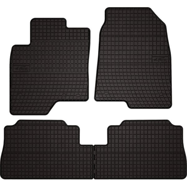 Tappetini Auto In Gomma Adatto Per Opel Antara (2006-2017, Suv) Neri, Set 4 Pz, Con Fissaggi-image