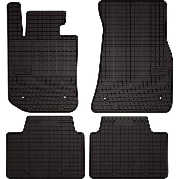 Tappetini Auto In Gomma Adatto Per Bmw 3 G20 (2018-, Berlina) Neri, Set 4 Pz, Con Fissaggi-image