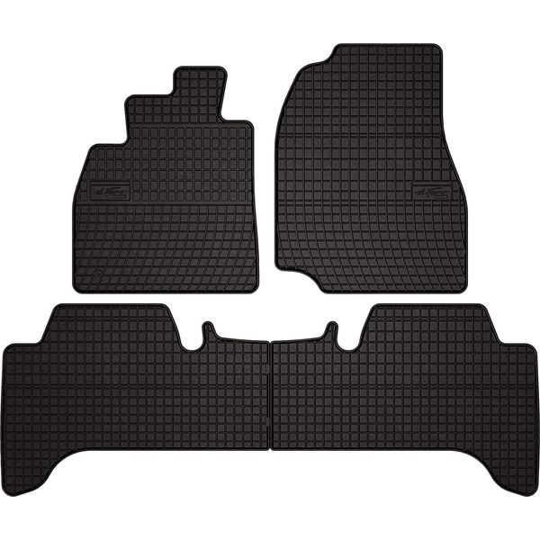 Tappetini Auto In Gomma Adatto Per Toyota Land Cruiser J100 (1998-2007, Fuoristrada) Neri, Set 4 Pz, Con Fissaggi-image