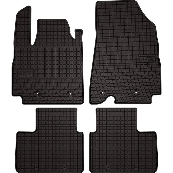 Tappetini Auto In Gomma Adatto Per Renault Arkana (2021-, Crossover) Neri, Set 4 Pz, Con Fissaggi-image
