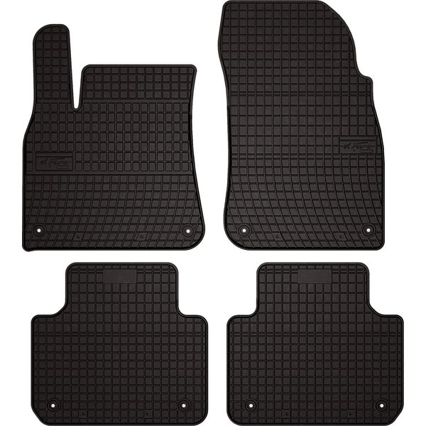 Tappetini Auto In Gomma Adatto Per Porsche Cayenne Iii (2018-, Suv) Neri, Set 4 Pz, Con Fissaggi-image