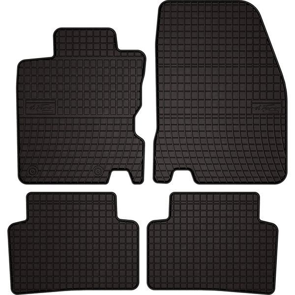 Tappetini Auto In Gomma Adatto Per Renault Kadjar (2015-2022, Suv) Neri, Set 4 Pz, Con Fissaggi-image