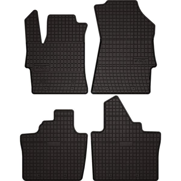 Tappetini Auto In Gomma Adatto Per Renault Espace Vi (2023-, Suv) Neri, Set 4 Pz, Con Fissaggi-image