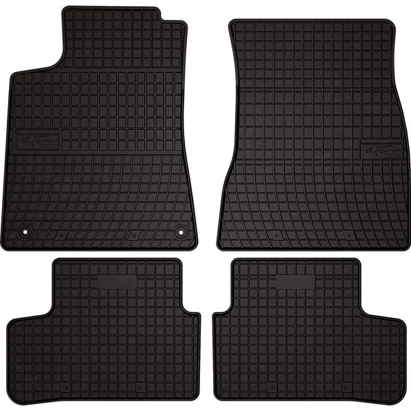 Tappetini Auto In Gomma Adatto Per Mercedes Cla Ii C118 (2019-, Berlina) Neri, Set 4 Pz, Con Fissaggi-image
