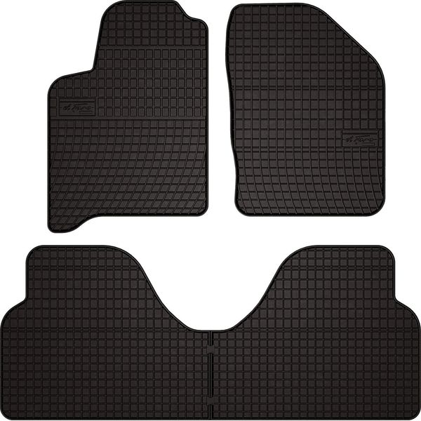 Tappetini Auto In Gomma Adatto Per Renault Scenic I (1996-2003, Monovolume) Neri, Set 4 Pz, Con Fissaggi-image