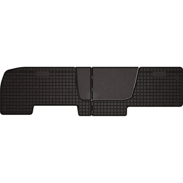 Tappetini Auto In Gomma Adatto Per Renault Trafic Ii (2001-2014, Furgone 2ª Fila) Neri, Set 2 Pz, Con Fissaggi-image