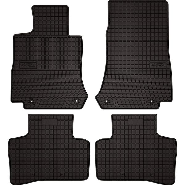Tappetini Auto In Gomma Adatto Per Mercedes Eqc N293 (2019-, Suv) Neri, Set 4 Pz, Con Fissaggi-image