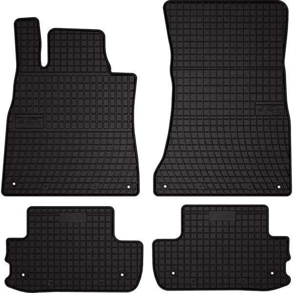Tappetini Auto In Gomma Adatto Per Mercedes S C217 (2014-2020, Coupe) Neri, Set 4 Pz, Con Fissaggi-image