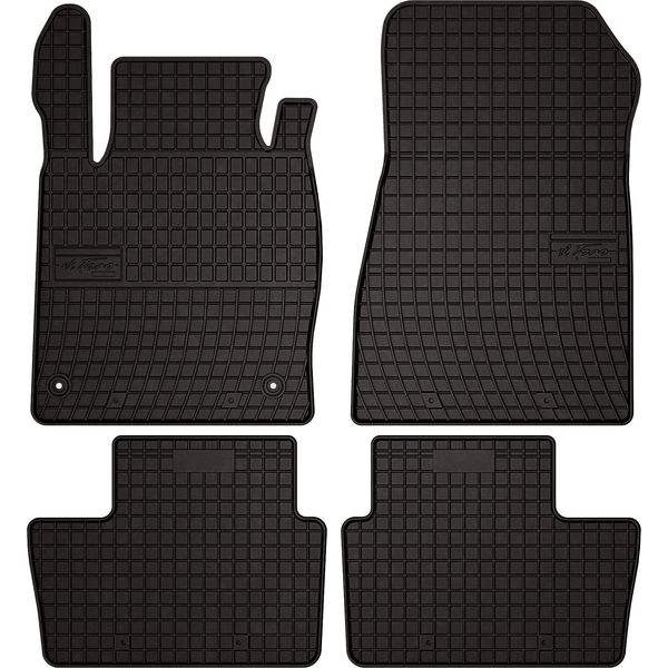 Tappetini Auto In Gomma Adatto Per Nissan Juke Ii F16 (2019-, Crossover) Neri, Set 4 Pz, Con Fissaggi-image