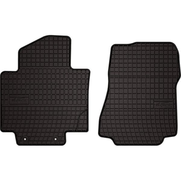 Tappetini Auto In Gomma Adatto Per Nissan NV200 (2009-, Furgone) Neri, Set 2 Pz, Con Fissaggi-image