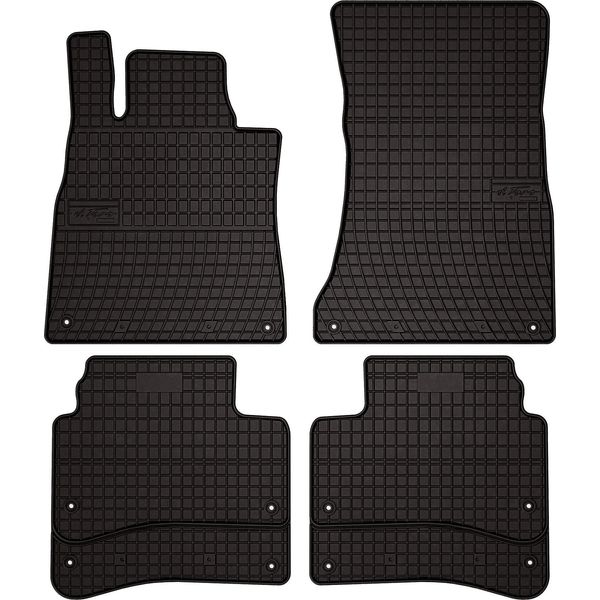 Tappetini Auto In Gomma Adatto Per Mercedes S W222 (2013-2020, Berlina) Neri, Set 4 Pz, Con Fissaggi-image