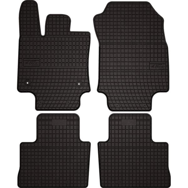 Tappetini Auto In Gomma Adatto Per Toyota RAV4 V (2019-, Suv) Neri, Set 4 Pz, Con Fissaggi-image