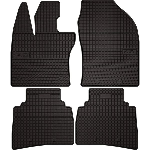Tappetini Auto In Gomma Adatto Per Toyota Prius V (2023-, Liftback) Neri, Set 4 Pz, Con Fissaggi-image