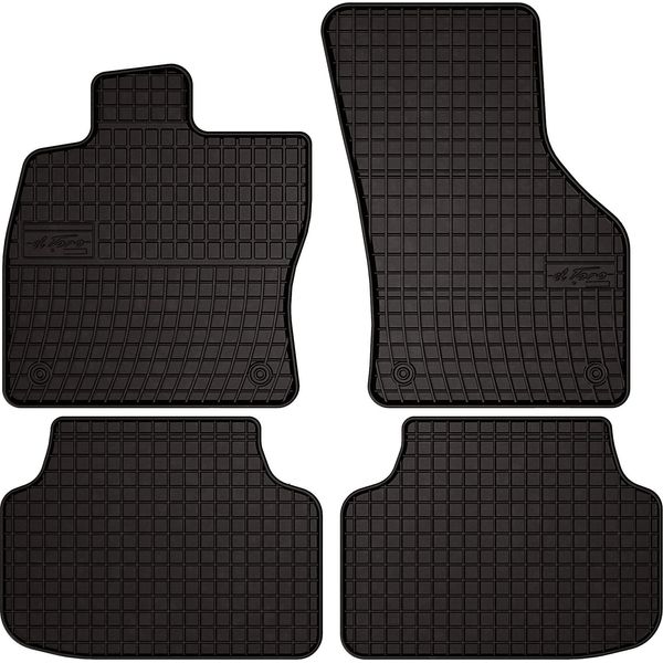 Tappetini Auto In Gomma Adatto Per Skoda Octavia Iv A7 (2020-, Berlina, Station Wagon, Variant, Liftback) Neri, Set 4 Pz, Con Fissaggi-image