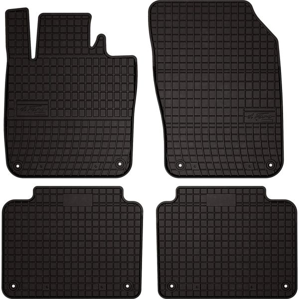 Tappetini Auto In Gomma Adatto Per Volvo V90 Ii (2016-, Station Wagon) Neri, Set 4 Pz, Con Fissaggi-image