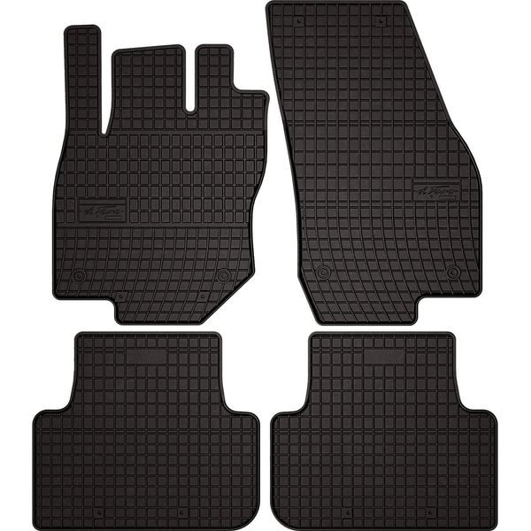 Tappetini Auto In Gomma Adatto Per Volkswagen Tiguan Iii (2024-, Suv) Neri, Set 4 Pz, Con Fissaggi-image