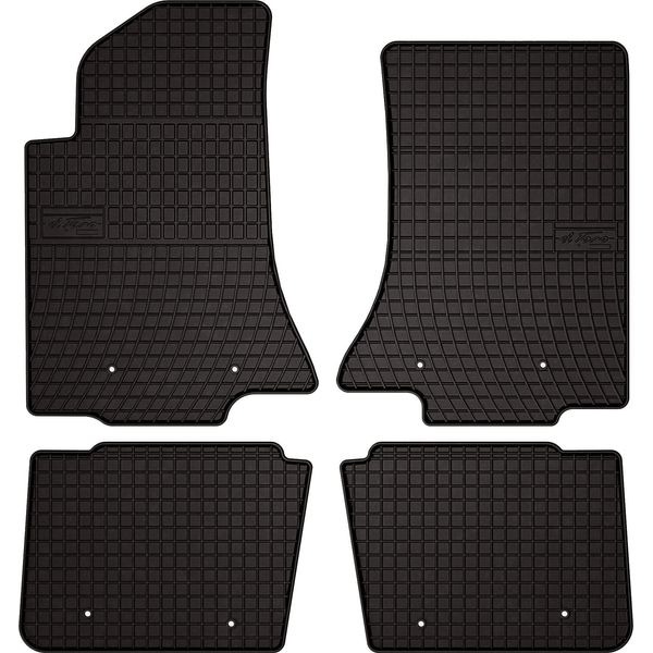 Tappetini Auto In Gomma Adatto Per Opel Omega B (1994-2003, Berlina, Station Wagon) Neri, Set 4 Pz, Con Fissaggi-image