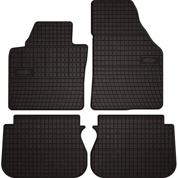 Tappetini Auto In Gomma Adatto Per Volkswagen Caddy 2K 2FL (2013-, Monovolume) Neri, Set 4 Pz, Con Fissaggi-image