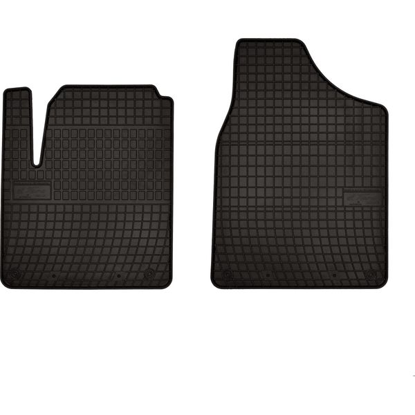 Tappetini Auto In Gomma Adatto Per Volkswagen Sharan I (1995-2010, Monovolume 1ª Fila) Neri, Set 2 Pz, Con Fissaggi-image